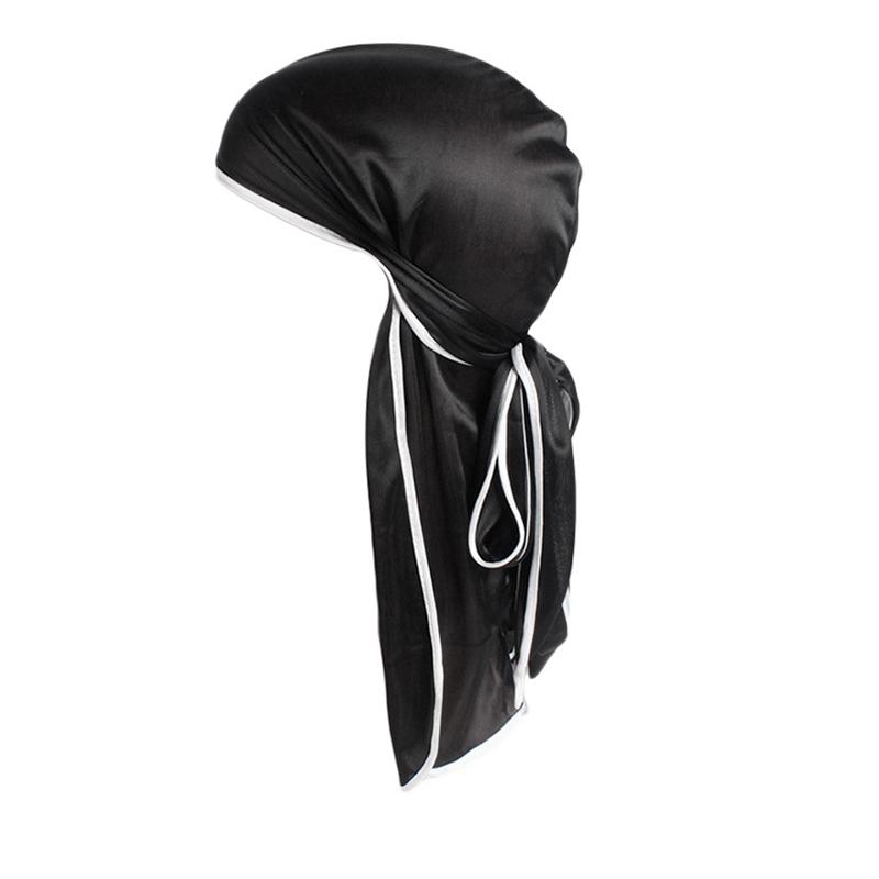 1PC Satin Breathable Fashion Pirate Hat Sun Protection Long Tail Hair Accessories Silky Headwrap Bandana Cap Biker Turban