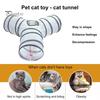 Tunnel Cat Toy Tshaped Sshaped Yshaped Straight Collapsible Interactive Pet Tunnel With Play Ball Easy Fold Carry Indoor Playhouse Maze For Cats