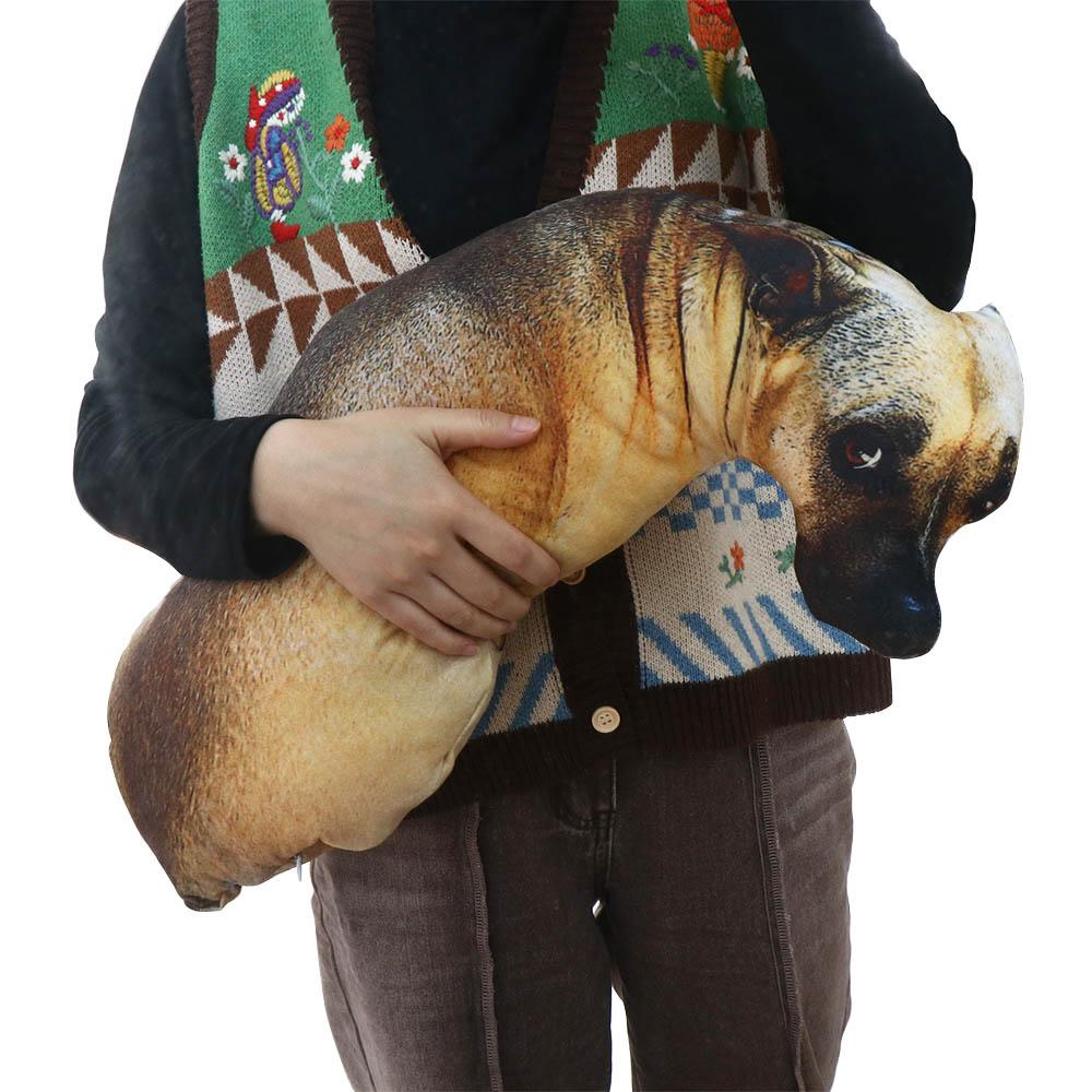 3D Dog Pillow Soft Cushion Hound Lifelike Animal Throw Pillow Home