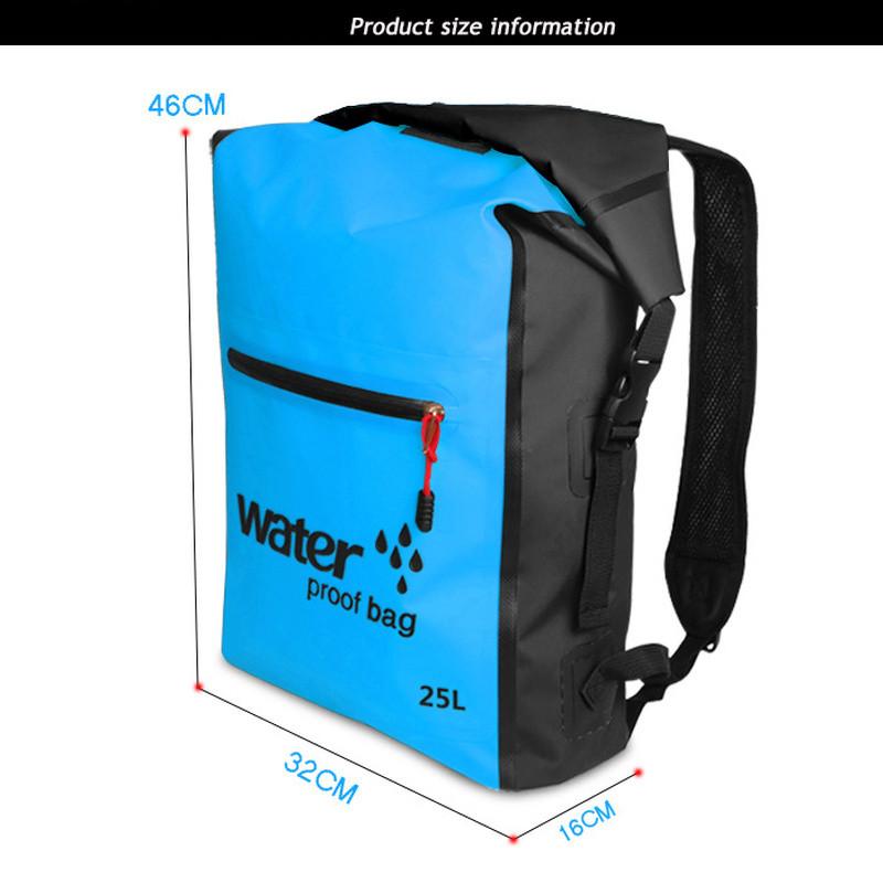25л ПВХ открытый рюкзак для плавания сумка для хранения рафтинг спортивный каякинг каноэ дорожная водонепроницаемая сухая сумка