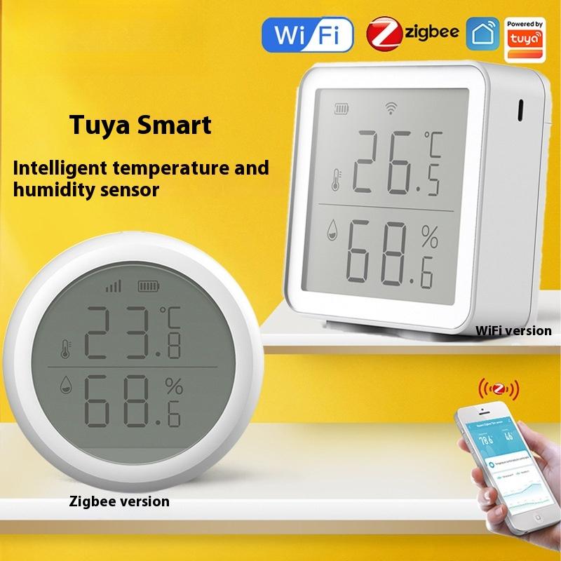 Датчик температуры и влажности Беспроводной интеллектуальный термометр Wi-Fi Умный домашний датчик температуры