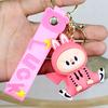 Keychain Labubu Figurine Monster Children's for Backpack, Keys Pink 6.5 Cm