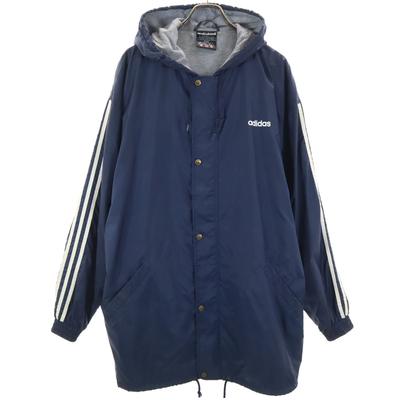 Adidas 90-х годов Старое пальто-скамья L Темно-синий Мужское Б/У