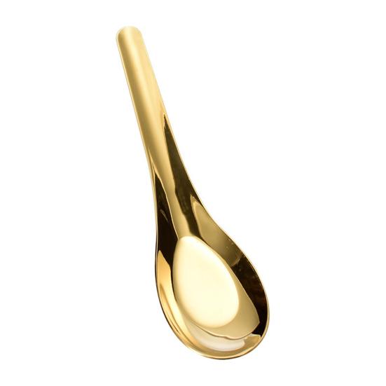 Asian Soup Spoon Stainless Steel Dinner Spoon Mirror Polished Chinese Soup Spoon for Bouillon Dessert Cereal Ramen Noodles Wonton Pho Thai