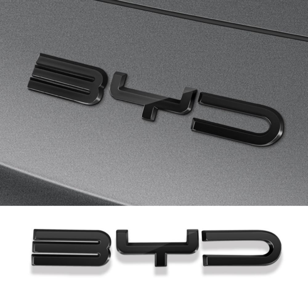 Для BYD Song Plus EV DMI 2024 2025 BYD SEALION 6 Аксессуары Автомобиль Передний Бампер Эмблема Значок Наклейка Черный Углеродный Логотип Наклейка для Модификации