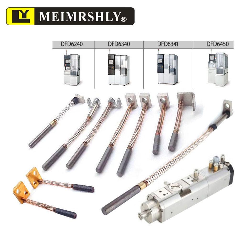 TSK AWD300T Spindle Motor Slotting Machine Carbon Brush, 2.7x18mm, Total Length 47mm, with 3x17mm Copper Bushing.