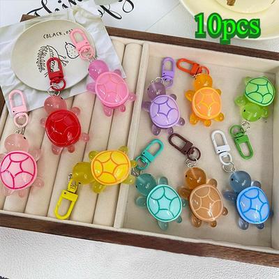 1/10 шт. Подружки морские животные светящиеся в темноте цветные черепахи брелок милый милый черепаха брелок винтажные аксессуары для сумки Ins