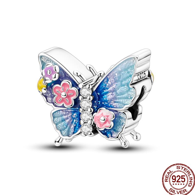 Весенняя коллекция бабочек Медный подсолнух Медведь Бабочка Цветные бусины Подходит для оригинального браслета 3 мм