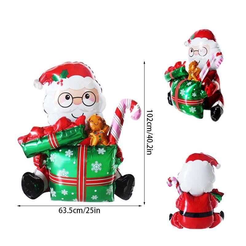 100cm Christmas Balloon Large Santa Claus Decorative Balloon Aluminum Foil Balloon For Christmas Party Decorative Supplies