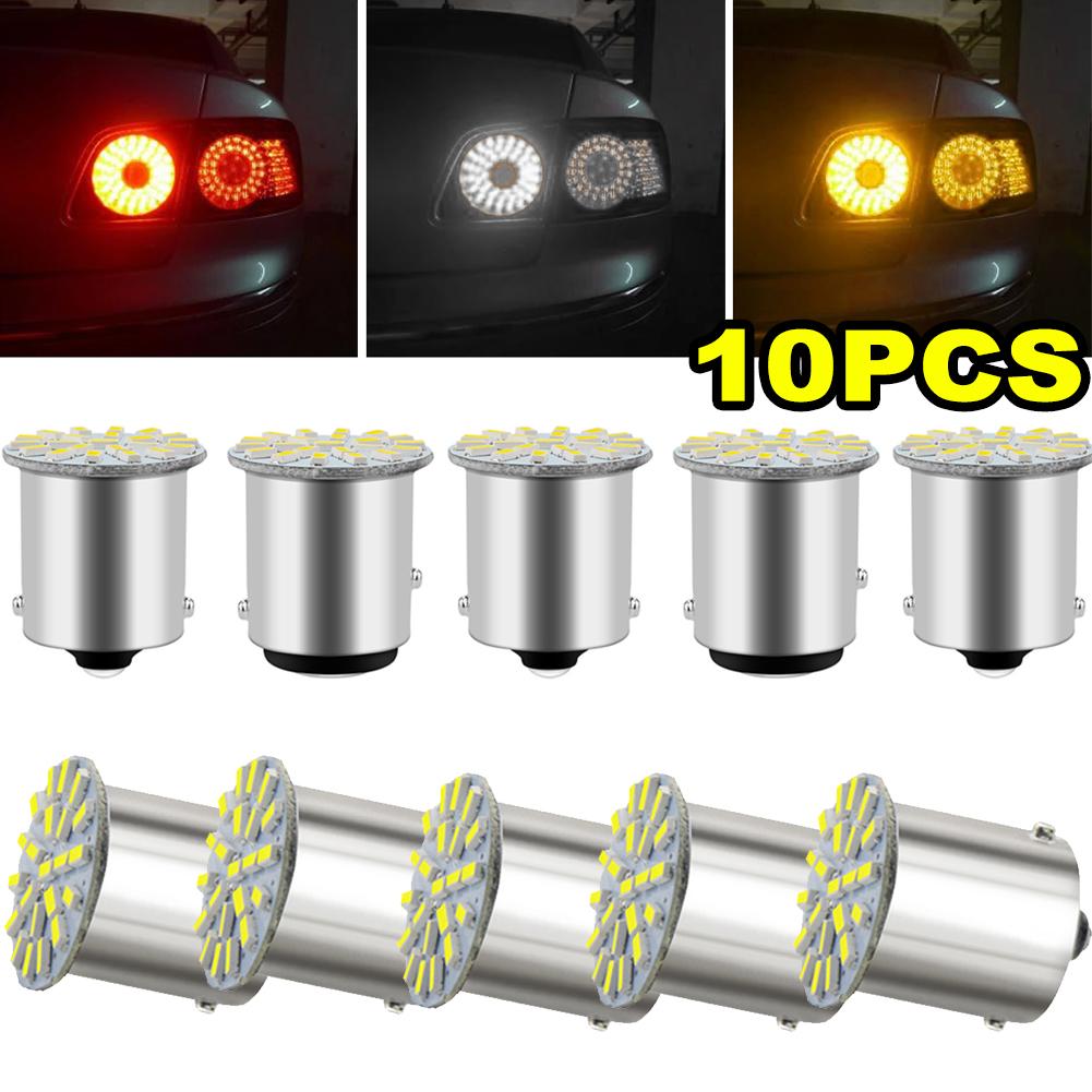1/10 ШТ. P21W 1156 BA15S 1157 BAY15D COB Светодиодные Лампы Указатели Поворота 12V 7000K Белые Автомобильные Заднего Хода Парковочные Тормозные Фонари