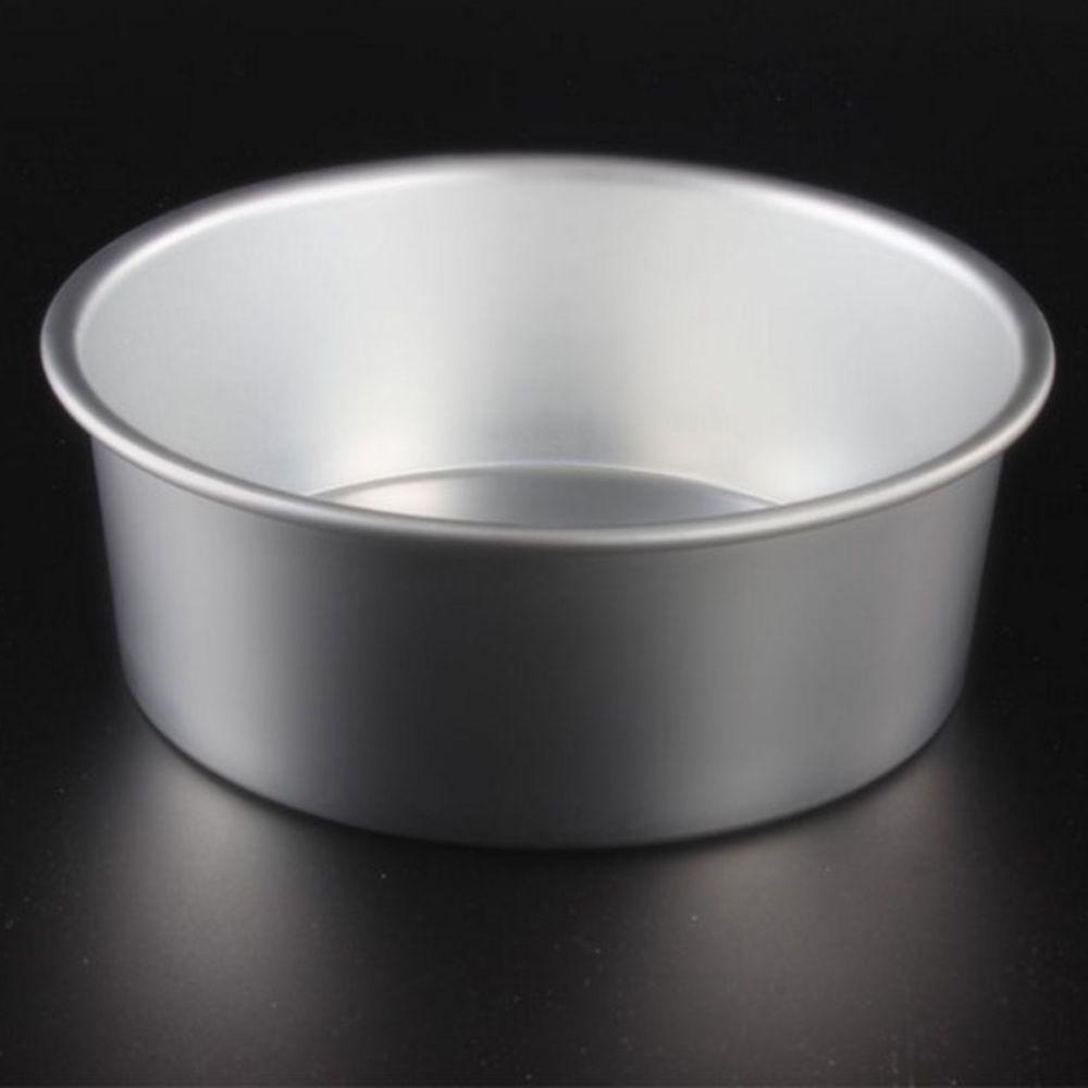 Bakeware Baking Tools Round Pattern Aluminum Alloy Die Cake Pan Tray Pudding Mold Fixed Bottom