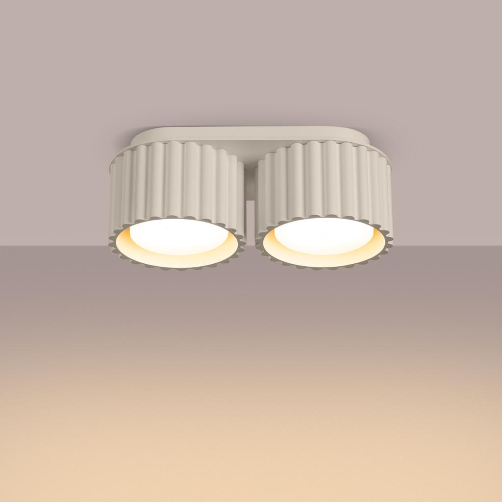 Ceiling lamp aura 2 beige Gx53