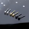 Geometric Square Brushed Earrings Simple Classic Mini Earrings for Women