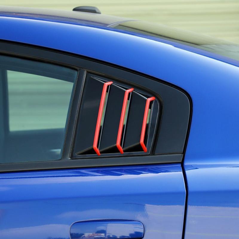 For Dodge Charger 2011 2012 - Rear Window Louver Shutter Cover Side Vent Trim Windshield Decoration Cover Car Accessories