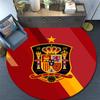 Spain National Football Team pattern round rug,Carpet Rug for Living Room Bedroom Playroom ,Non-slip Floor Mat,Holiday Gifts and Birthday Gifts.