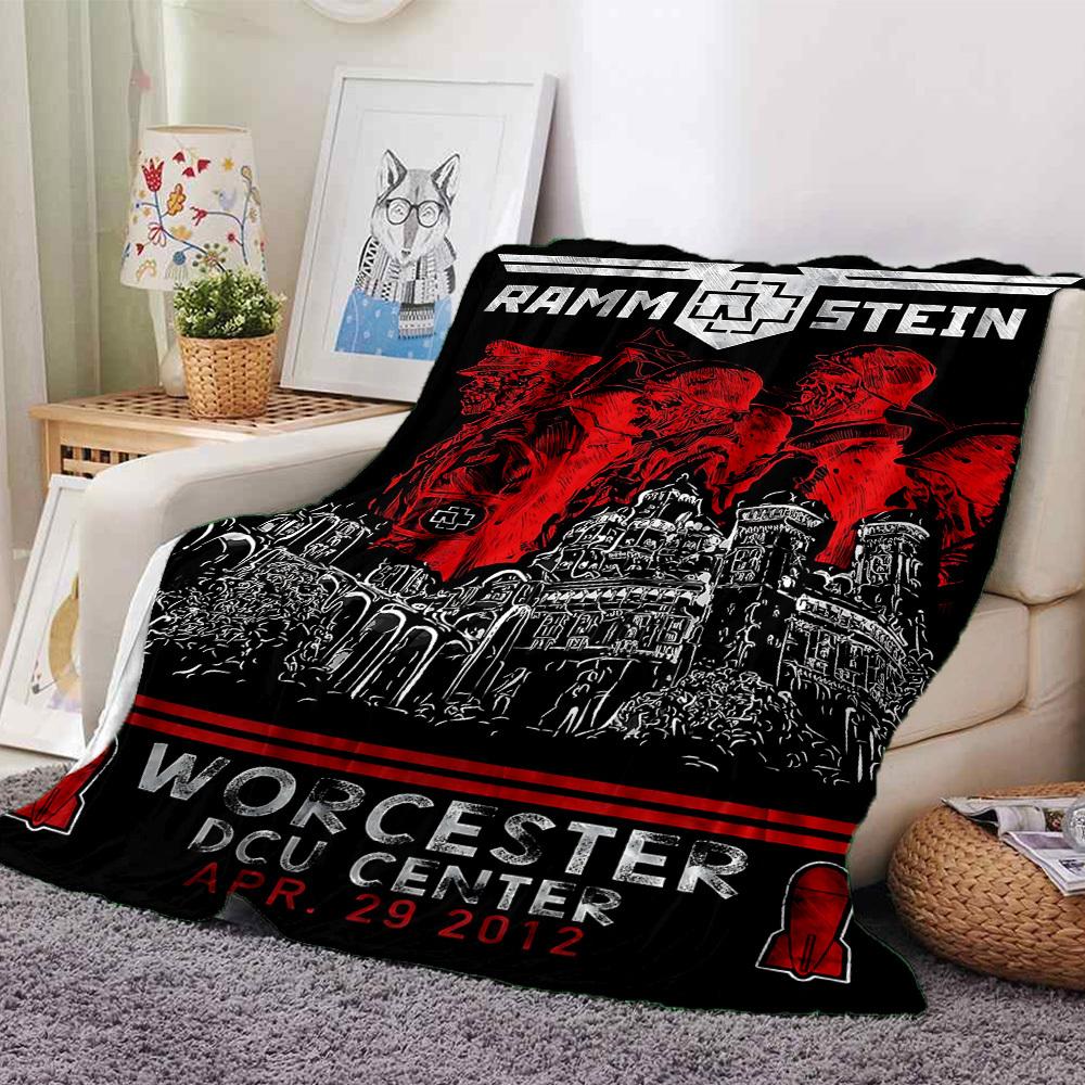 1 шт. RAMMSTEIN WORCESTER Мягкий фланелевый плед для всех сезонов для дома, офиса, использования на открытом воздухе. Прочный комфорт. Мягкий теплый плед для дома