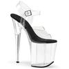Women's shoes 2025 summer new one-word buckle strap stiletto high heel transparent sandals temperament fashion super high heels