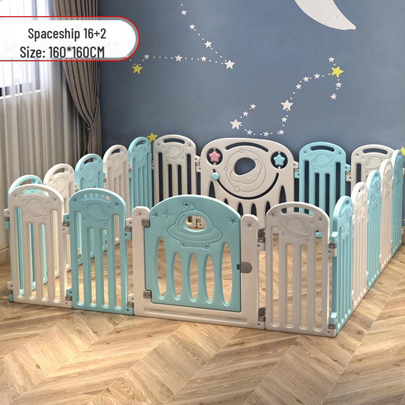 Детский безопасный манеж с ковриком для ползания в помещении и защитой от падений