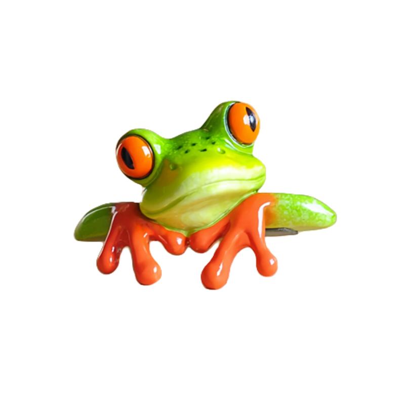 Креативная 3D фигурка лягушки, украшение для офисного компьютера, декор для автомобиля, забавная статуэтка лягушки-пищалки, домашний ТВ-орнамент, миниатюры для сада, бонсай