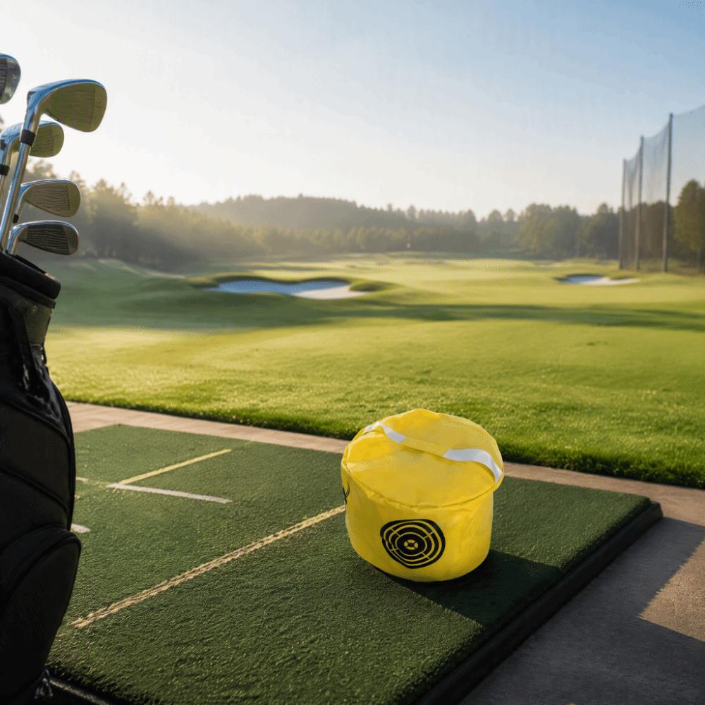 Yellow Color Golf Swing Training Bag Golf Impact Training Bag Beginner Golf Practice