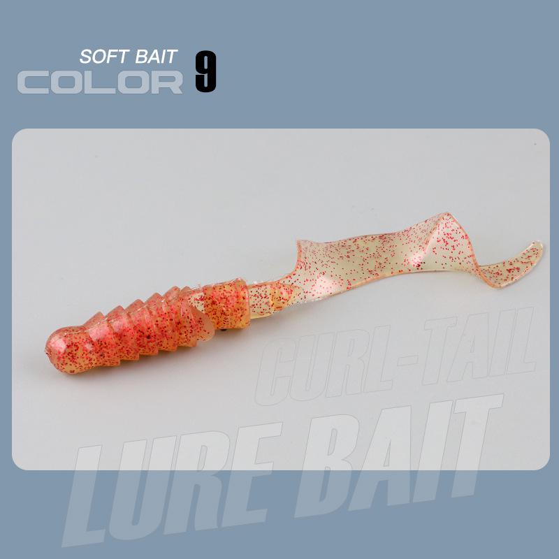 Большая волна, кудрявый хвост, мягкая приманка для окуня и мандаринки