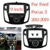 Рамка для автомагнитолы 2DIN для Ford Focus MK3 2011-2019, 9-дюймовая панель для стереосистемы, Жгут проводов, Адаптер питания, Декодер Canbus