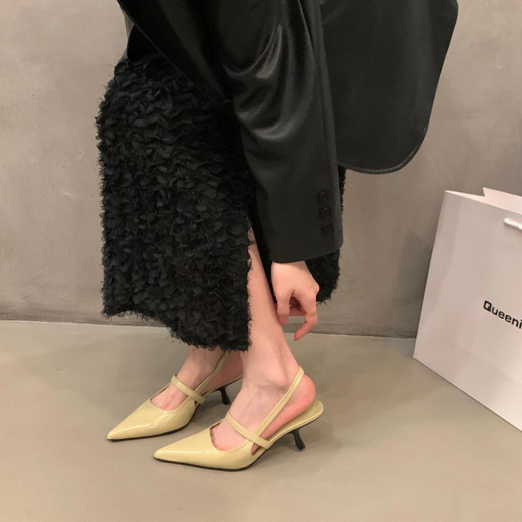 Fashion 4.5cm Summer Heels Shoes for Women New Fashion Thin Heel Pointed Toe Women Sandals Sexy Dress Party Women Heeled Shoes Pumps