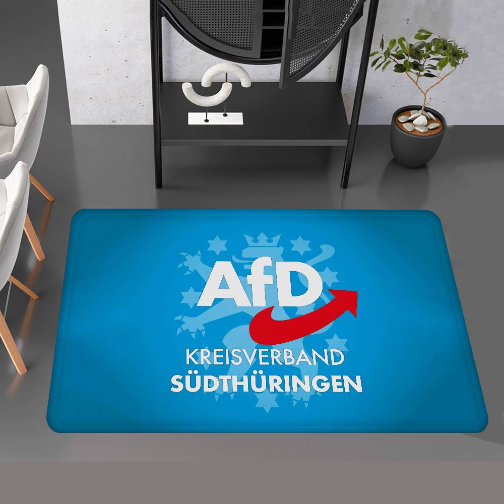 Политический логотип AfD Коврики для комнаты Противоскользящие Впитывающие воду Длинная полоса Подушка Коврик для спальни Бытовые ковры