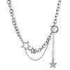 Shiny Star Layered Tassel Choker Necklace Y2K Jewelry For Women Charm Necklaces
