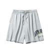 Comfortable Letter Pattern Elastic Waist Five-Point Casual Shorts Men Shorts Gray 152438304-1