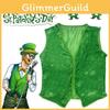 Sparkling Sequin Vest Tank Top Party Costume For St. Patrick's Day Irish Theme Performance