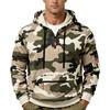 Men S Camouflage Half Zip Drawstring Hooded Sweatshirt Loose Casual Pullover