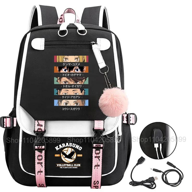 Рюкзаки Jujutsu Kaisen Аниме Mochila Ученик Подросток Рюкзак Мужчины Женщины Повседневный USB-зарядка Ноутбук Внешняя Поездка Рюкзак