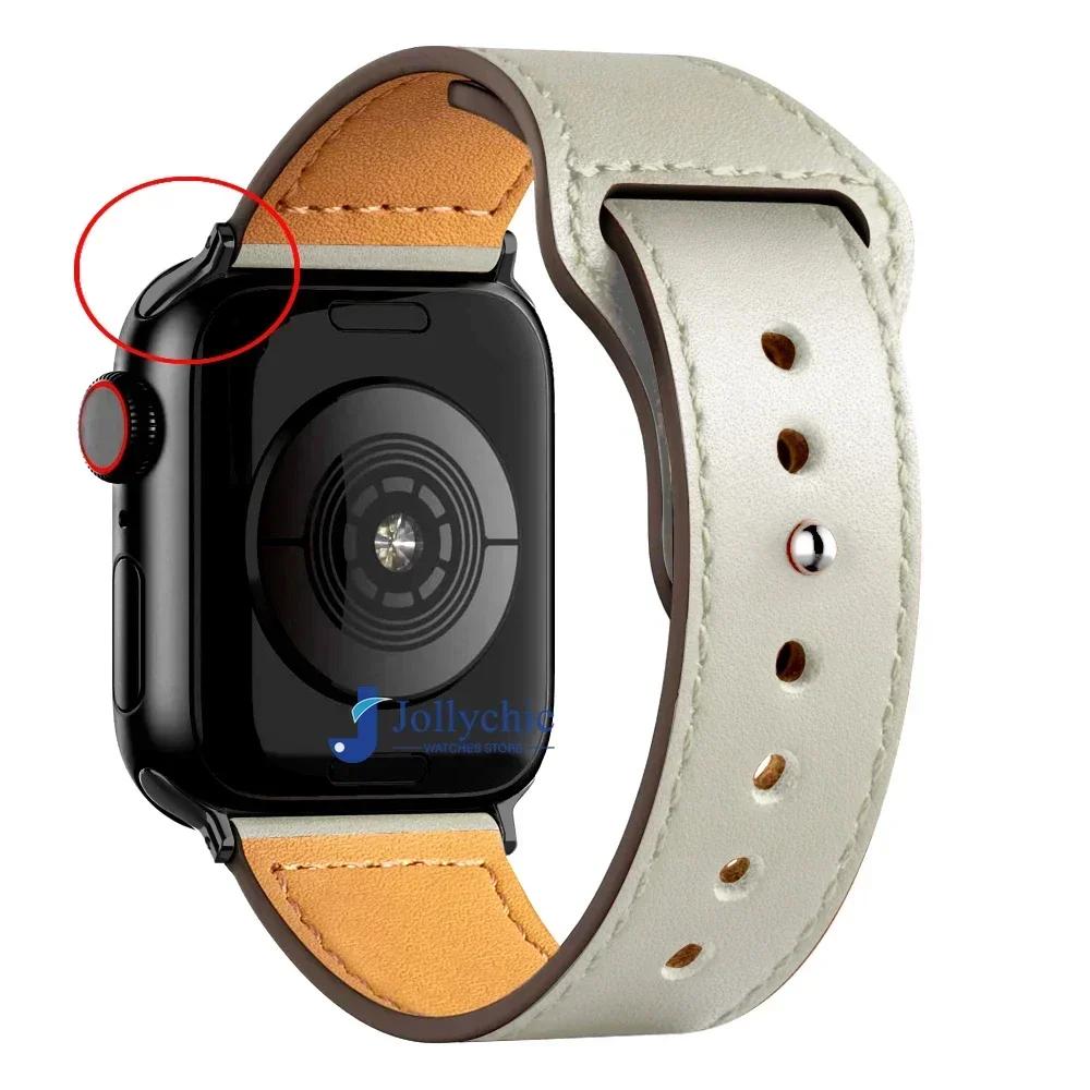 Ремешок из кожи для часов Apple Watch Band 44 мм 45 мм 41 мм 40 мм 42 мм 38 мм 49 мм 45 мм браслет Correa IWatch Series 8 Ultra 3 6 SE 7 ремешок