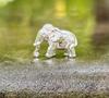 Pure Silver Hindu Elephant Idol, Temple Pooja Statue, Rahu Remedy, 5 Gm