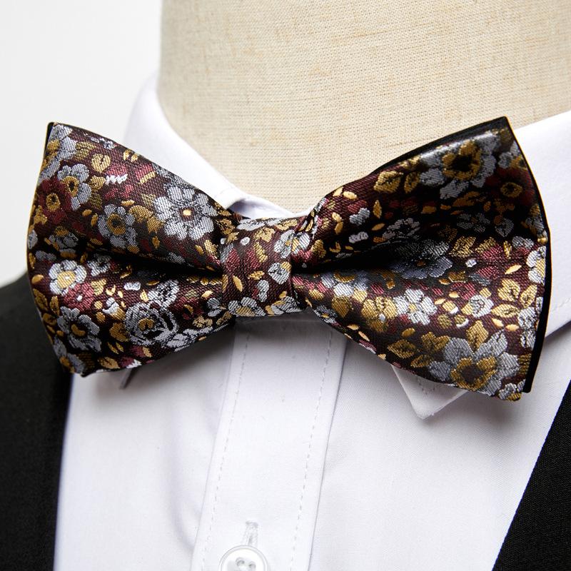 Мужской Полиэстер Шелк Новый Узор Галстук-Бабочка Платье Свадебный Этикет Галстук