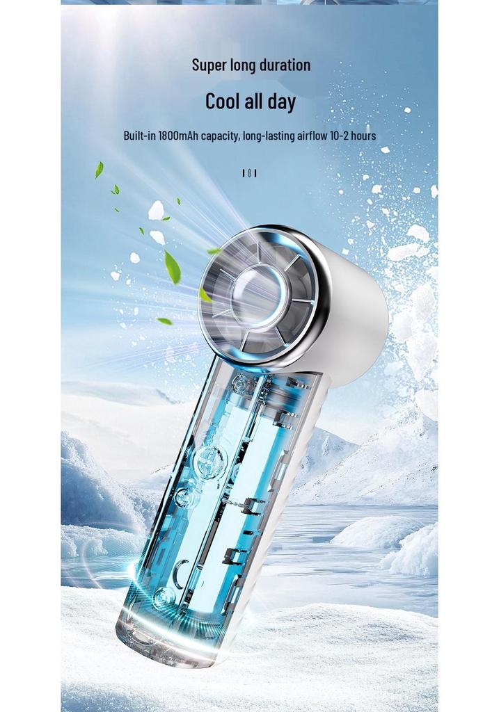 High-Speed LED Display Portable Mini Fan for Camping