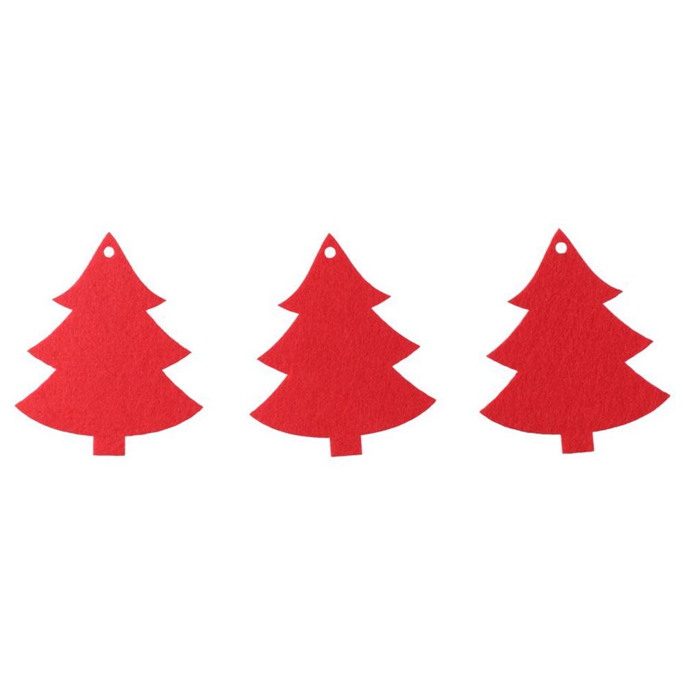 40 шт., 4 формы, подвеска в виде рождественской елки, легко повесить фетровые рождественские подвески, Рождество