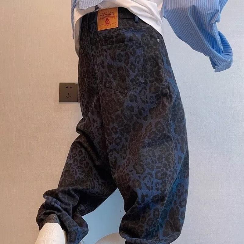 Мужской летний камуфляжный комбинезон с широкими штанинами — модный американский уличный стиль