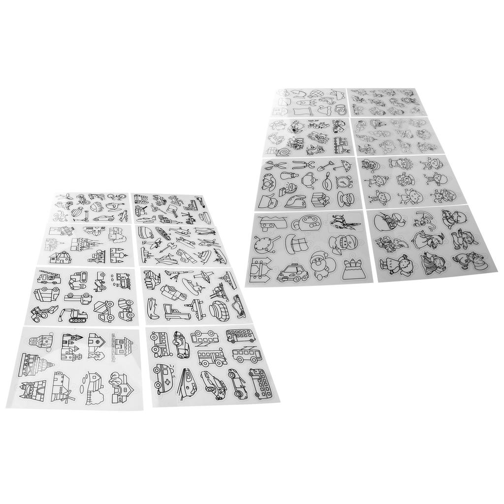 8 шт. Термоусадочный лист Узор для мальчиков и девочек Полупрозрачный Широкое применение Бумага для термоусадочного искусства для DIY Cra