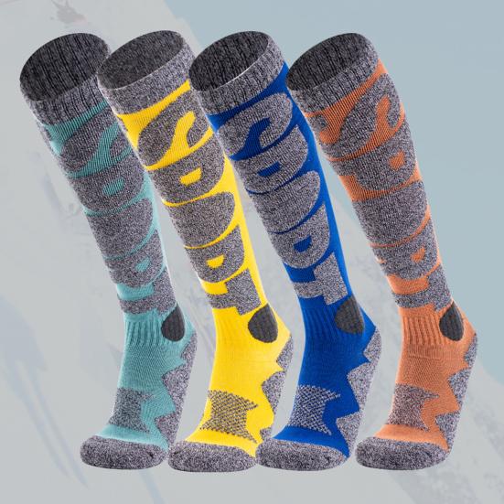 1 Pair Skiing Socks Anti-Fall Non-Slip Moisture-Absorbing Breathable Three-Dimensional Heel Thermal Outdoor Activities Ski