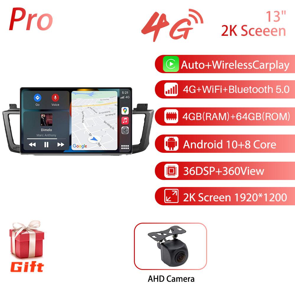 13-дюймовый 2 Din 4GLTE автомобильный Android радио для Toyota RAV4 2012-2018 стерео видеоплеер GPS Carplay авто мультимедиа стерео