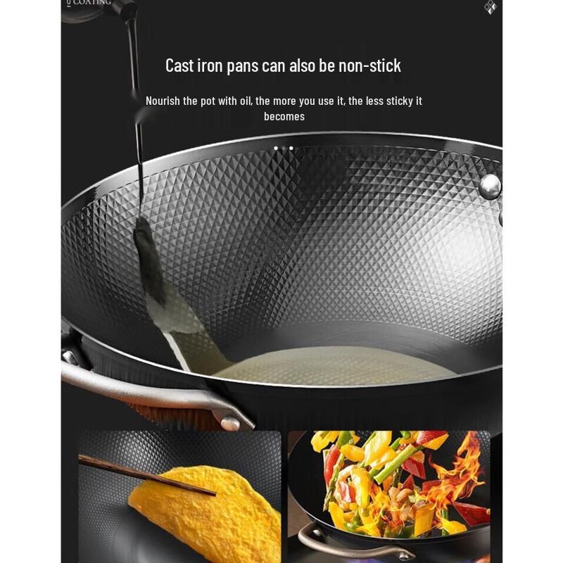ASD Non-Coated Wrought Iron Stir-Fry Wok
