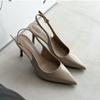 Melting Brown Women Patent Stiletto Slingback Heel 2color