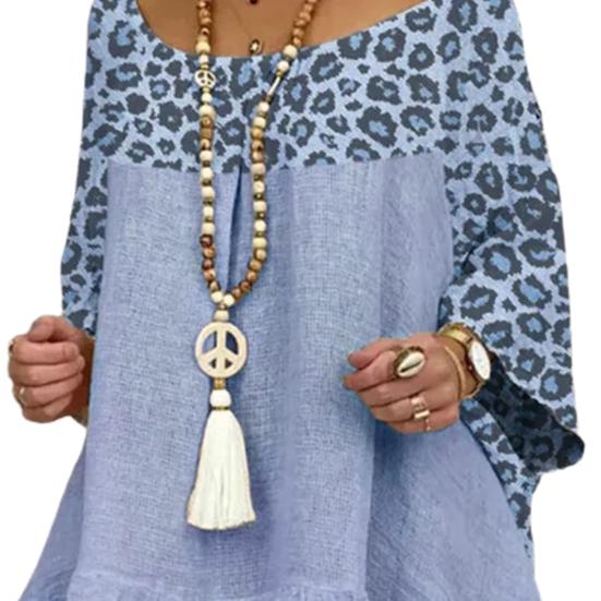 Повседневная женская одежда, свободная футболка с леопардовым принтом и шортами с леопардовым принтом и круглым вырезом для повседневной жизни