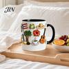 Home Office Coffee Mug Dominican Theme Mug, Ceramic Comfortable Grip Cup, Hot And Artistic Cold Drinks Safe for Use Drinking