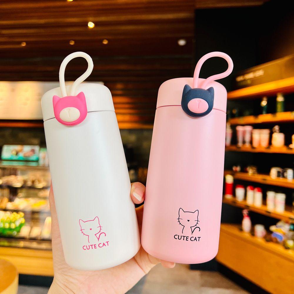 Cat Keep Warm Thermal Mug Pot Stainless Steel Vacuum Flask Travel Water Bottle Thermos Thermocup