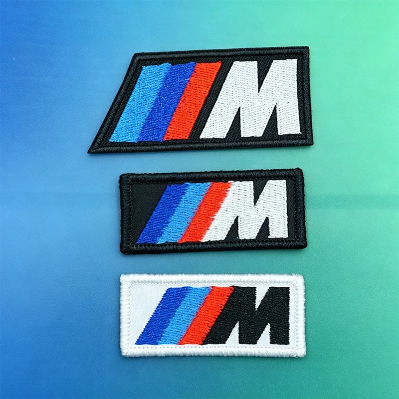 LLIT4 Fashion BMW M Emblem Sport Logo Embroidered Cloth Stickers Clothing Hole Patch Decal Ironing Sewing Adhesive Patches Accessories