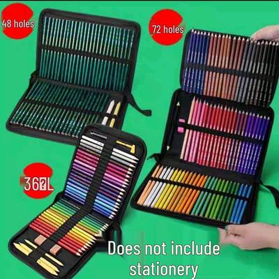 Складной пенал большой вместимости для 36/48/72/120 цветных карандашей - Идеально подходит для студентов художественных вузов