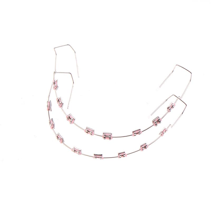 1 пара цветных временных украшений для зубов с металлической проволокой, металлическими скобками и ортодонтической лигатурой, украшения для зубов